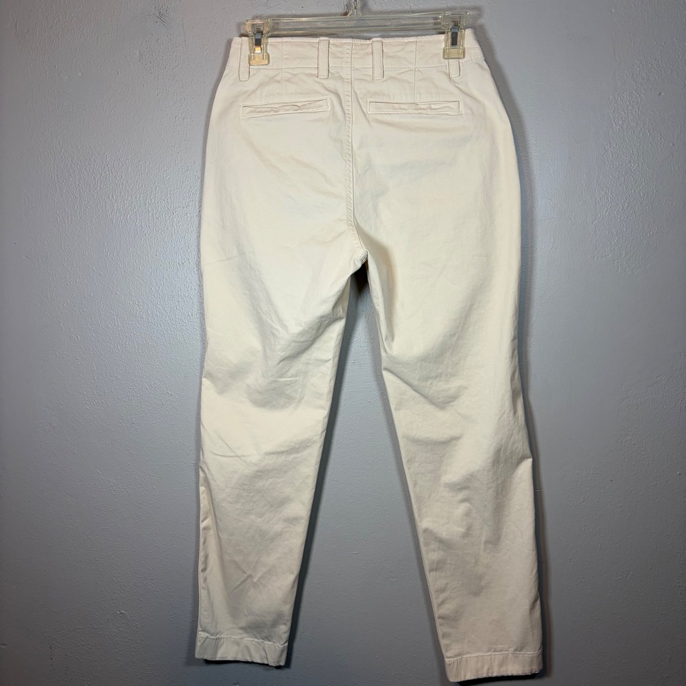 Gap Downtown Khaki Chino Cream Off White Slim Tapered Pants 0 S/541213-00 - Picture 2 of 12